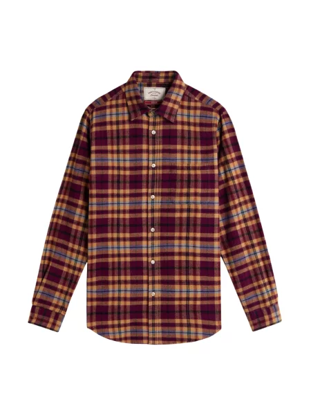 Wielobarwność koszula Portuguese Flannel flanelowa żółta