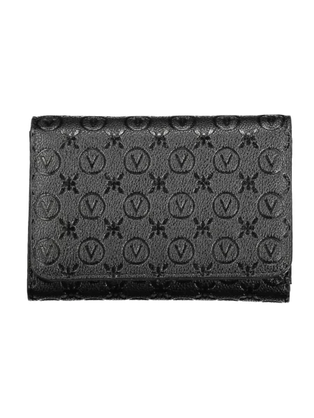 Lniany portfel Valentino Bags czarny