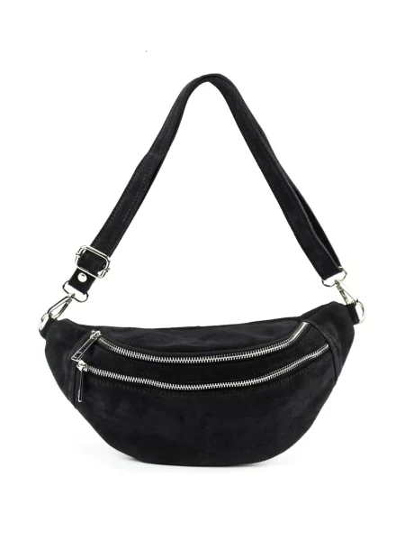 RoyalBag Поясна сумка Замша чорний