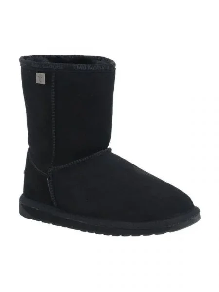 EMU Australia De piele bocanci Platinum Stinger Slim Lo cu adaos de lână negru