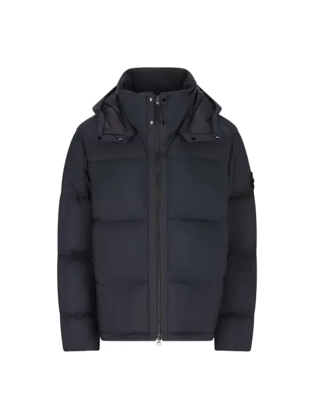 Kurtka puchowa Stone Island z kamieniami niebieska