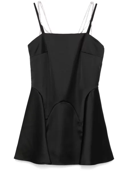 Rochie mini Gcds din satin de costum negru