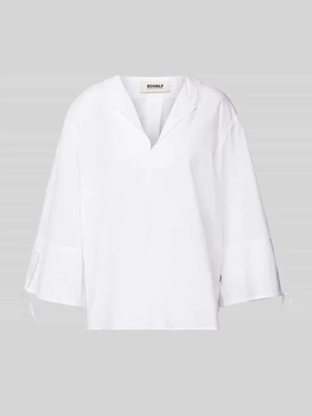 Bluzka o kroju relaxed fit z dekoltem w serek model ‘JENAALF’ Ecoalf biała