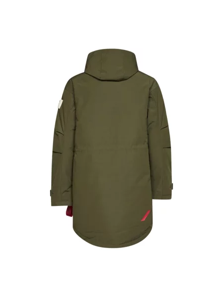 Lniana parka Afterlabel zielona