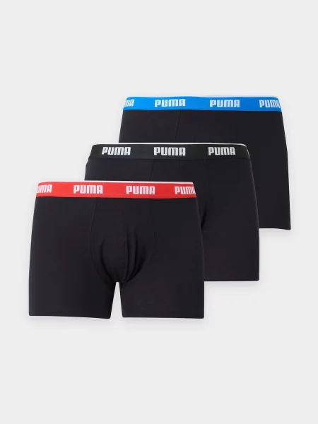 PUMA Bokserice EVERYDAY plava / tamno narančasta / crna bijela