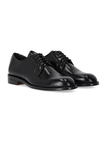 Derby Dsquared2 skórzany klasyczny czarny