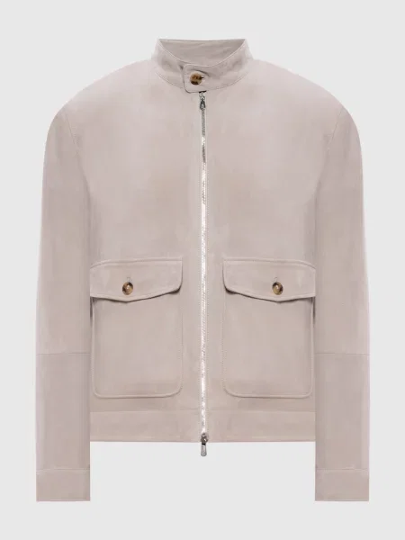 Замшева куртка Brunello Cucinelli бежева