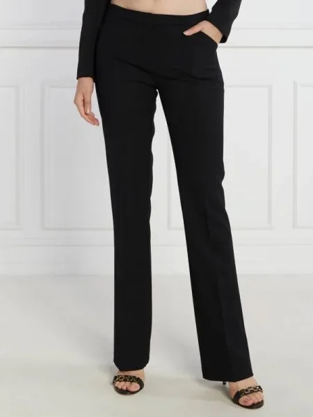 Pinko Pantaloni cu adaos de lână negru