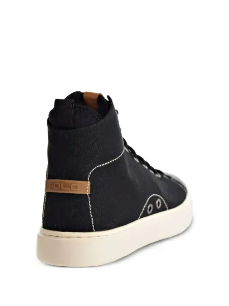 Sneakerși Polo Ralph Lauren cu șireturi din piele maro
