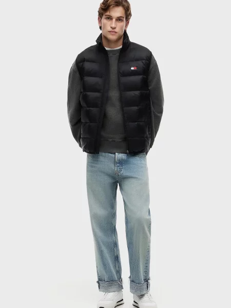Компактний джинсовий жилет Tommy Jeans чорний