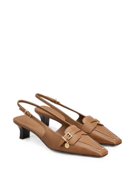 Pantofi cu toc Tod's din piele slingback maro