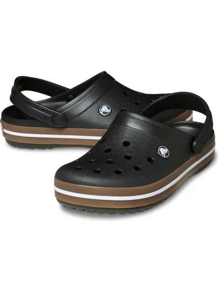 Crocs Dreváky svetlohnedá biela čierna