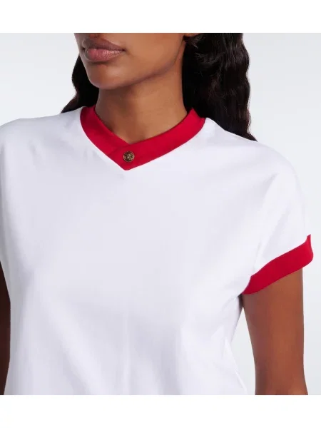Tricou Versace din jerseu alb
