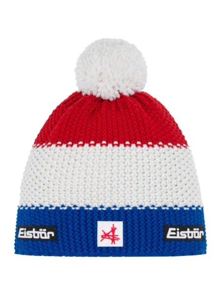 Téli sapka Eisbar Star Pompon SA lapis blue/white/ketchup. Méret: OS kék