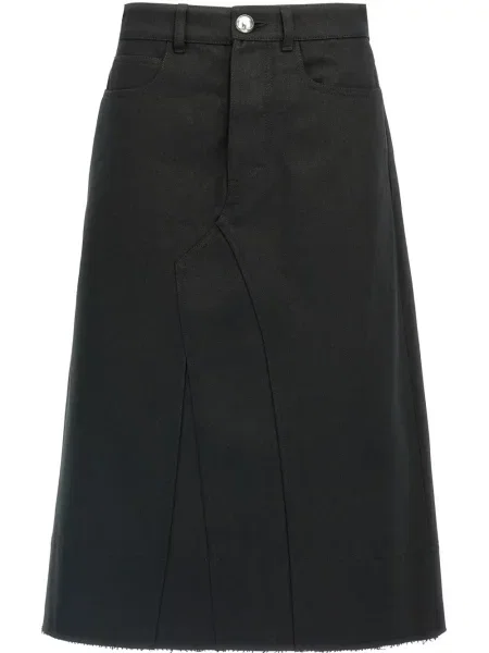 Fustă din denim Jil Sander până la genunchi negru