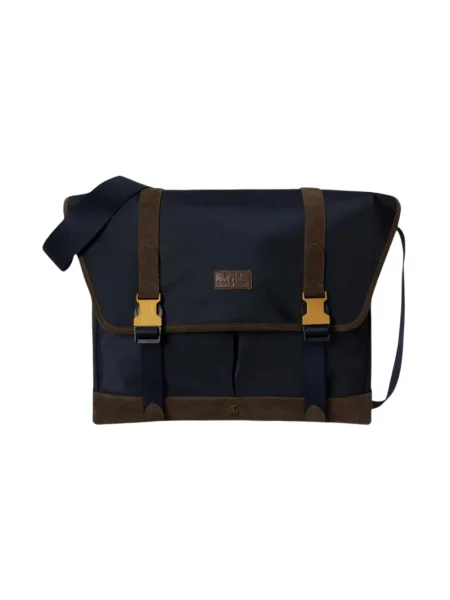Torba Polo Ralph Lauren zamszowa niebieska