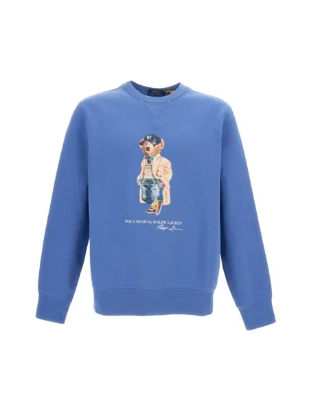 Bluza o kroju regular fit z mieszanki bawełny Polo Ralph Lauren niebieska