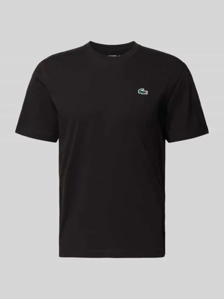 T-shirt o kroju regular fit z mieszanki bawełny Lacoste czarna