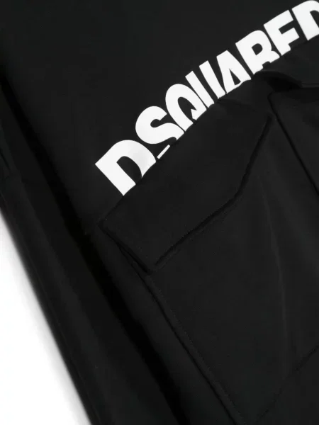 Bluza z kapturem dziecięca Dsquared2 czarna