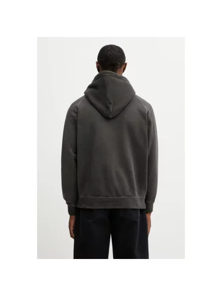 NEIGHBORHOOD bluza PIGMENT DYED SWEAT z kapturem gładka szary