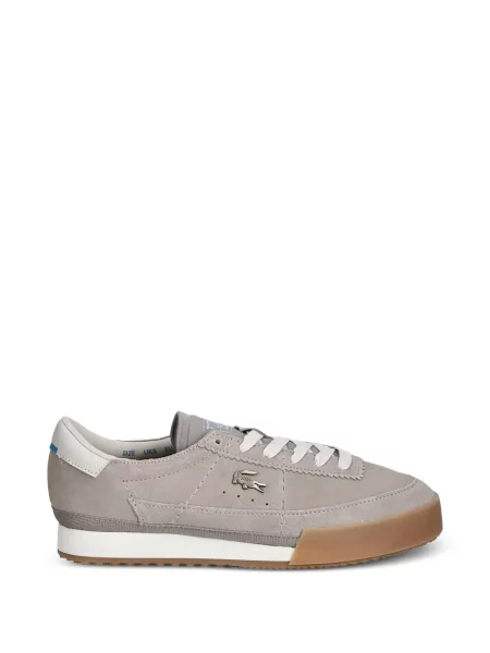 Sneakerși Lacoste din piele de căprioară gri