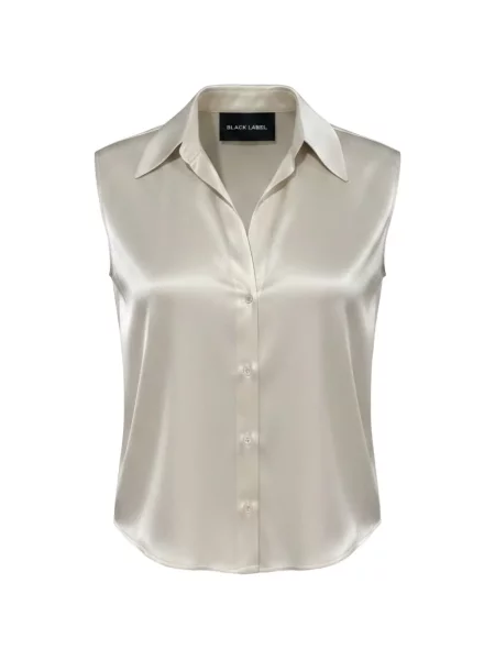 Bluză Black Label din satin negru