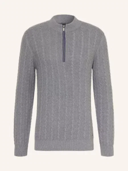 Ragman Sweter Typu Troyer grau szary