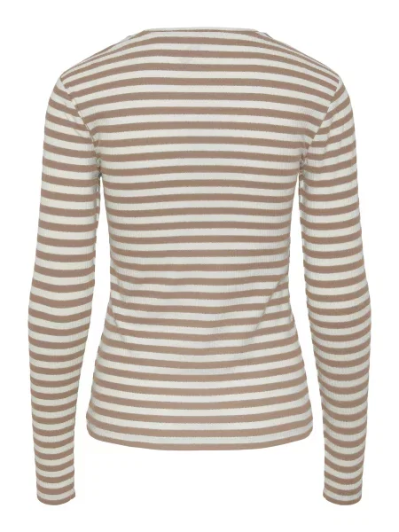 PIECES Tricou RUKA kitt / bej închis alb