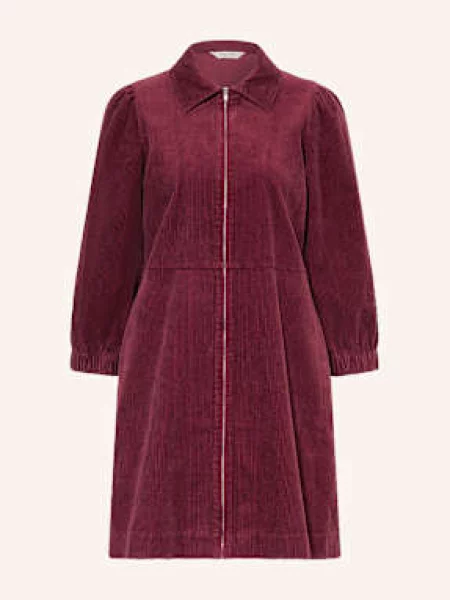 Part Two Sukienka Koszulowa Eyvorpw Ze Sztruksu rot