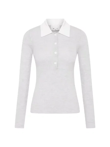 Gulerat polo The Upside tricotate gri