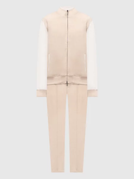Спортивний костюм з гравіюванням логотипа Capobianco бежевий