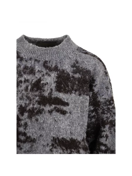 Sweter Akep wełniany szary