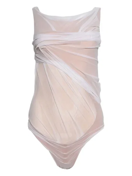 Strój kąpielowy Di Petsa drapowany biały