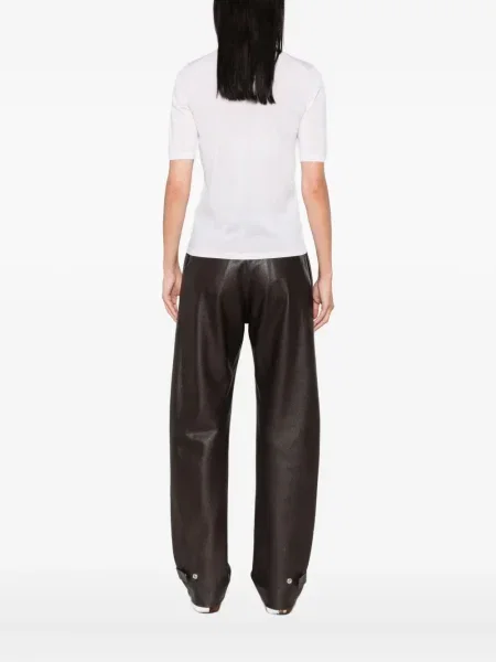 Top Max Mara de lână scurt alb