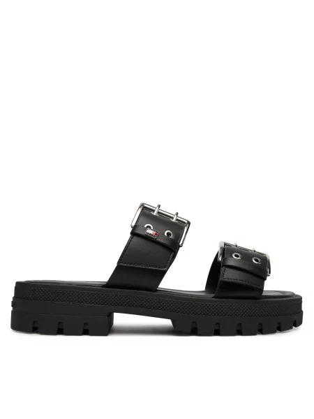 Чехли Tommy Jeans Tjw Buckle Straps Sandal черен