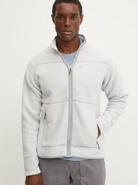 Sportska dukserica Haglöfs Mossa Pile bez uzorka siva