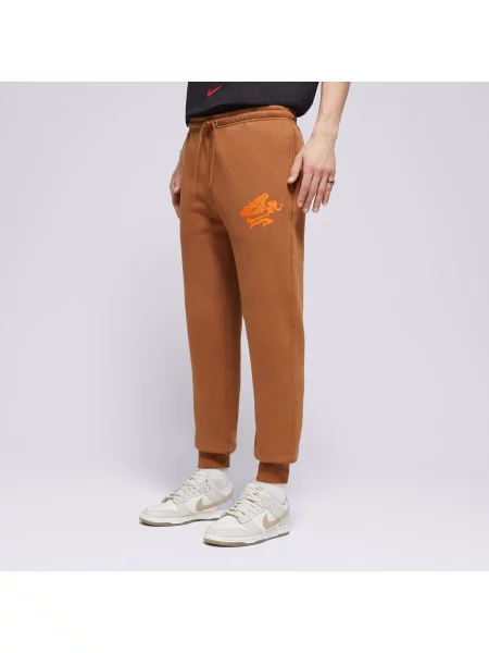 Nike Spodnie M Nk Club Bb Jogger Nvlty brązowe