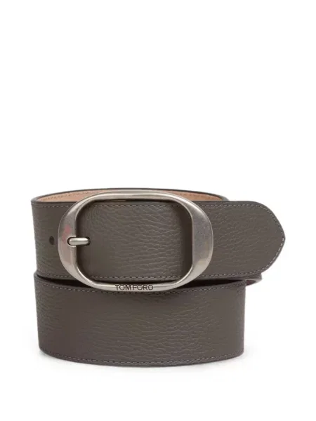 Cu centură curea Tom Ford din piele gri