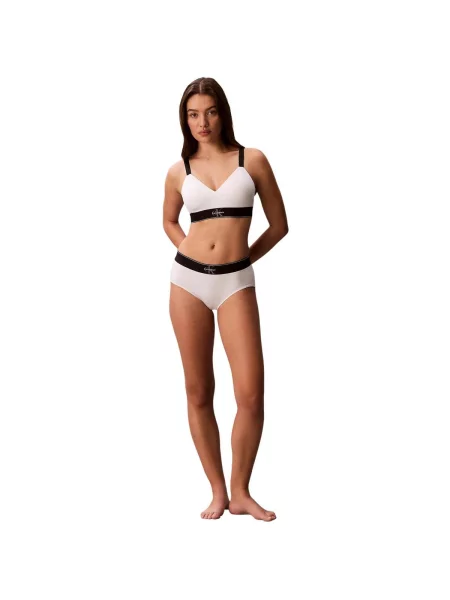 Sutien bralette Calvin Klein Jeans alb