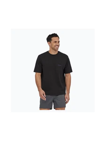 Футболка Patagonia Boardshort Logo Pocket Responsibili чорнильна чорна