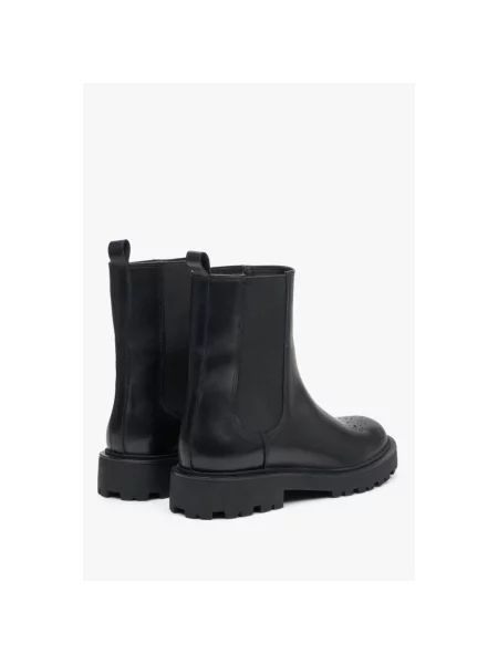 Кожаные ботинки челси Estro черные