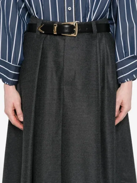 Fusta plisata Brunello Cucinelli plisată gri