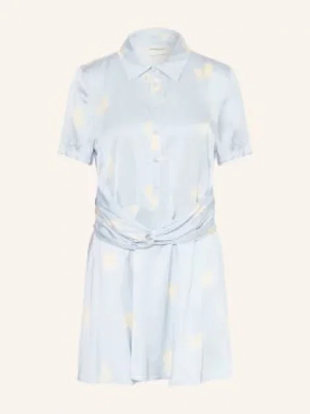 Claudie Pierlot Sukienka Koszulowa Z Satyny blau beżowa