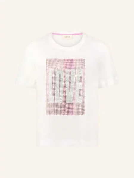 Cartoon Koszulka Z Cekinami weiss biała