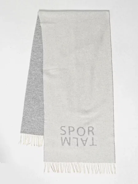 Sportalm szalik z dodatkiem wełny Yamala beżowy wzorzysty szara