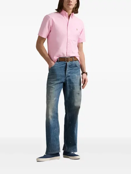 Pletene sportske kratke hlače Polo Ralph Lauren s printom bijela