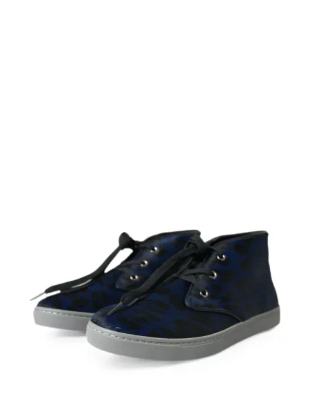 Sneakerși Dolce & Gabbana cu imagine cu model leopard albastru