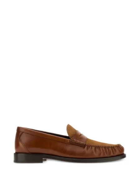 Pantofi loafer Brunello Cucinelli din piele maro