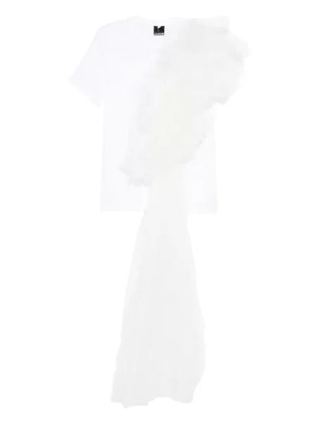 Tricou Alchemy cu volane alb