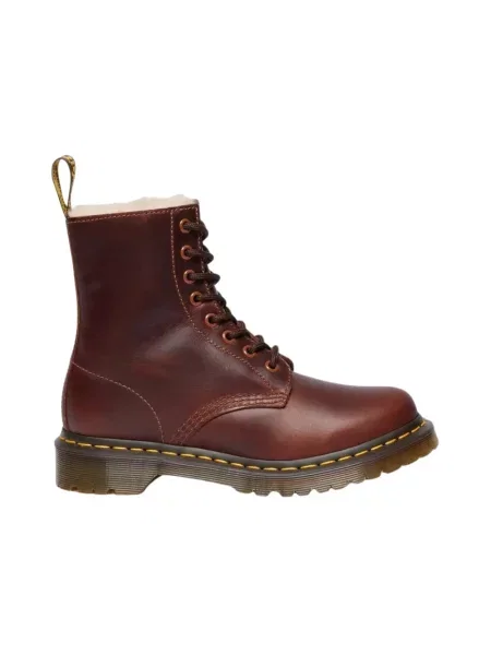 Botki Dr. Martens skórzane brązowe
